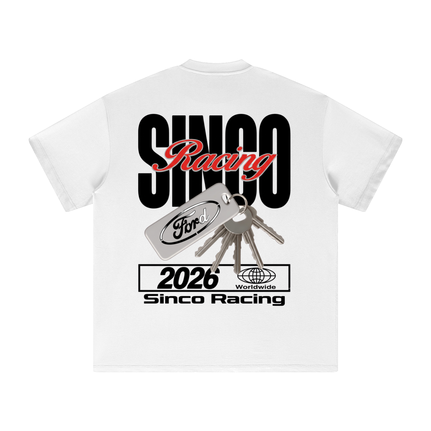 SINCO FORD KEYS WHITE SHIRT